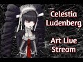 making an art (danganronpa celestia drawing)