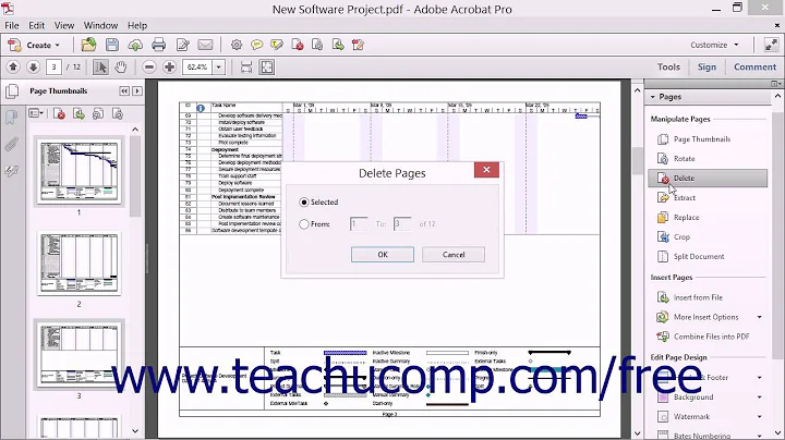 Using the Pages Panel - Adobe Acrobat XI Training Tutorial Course