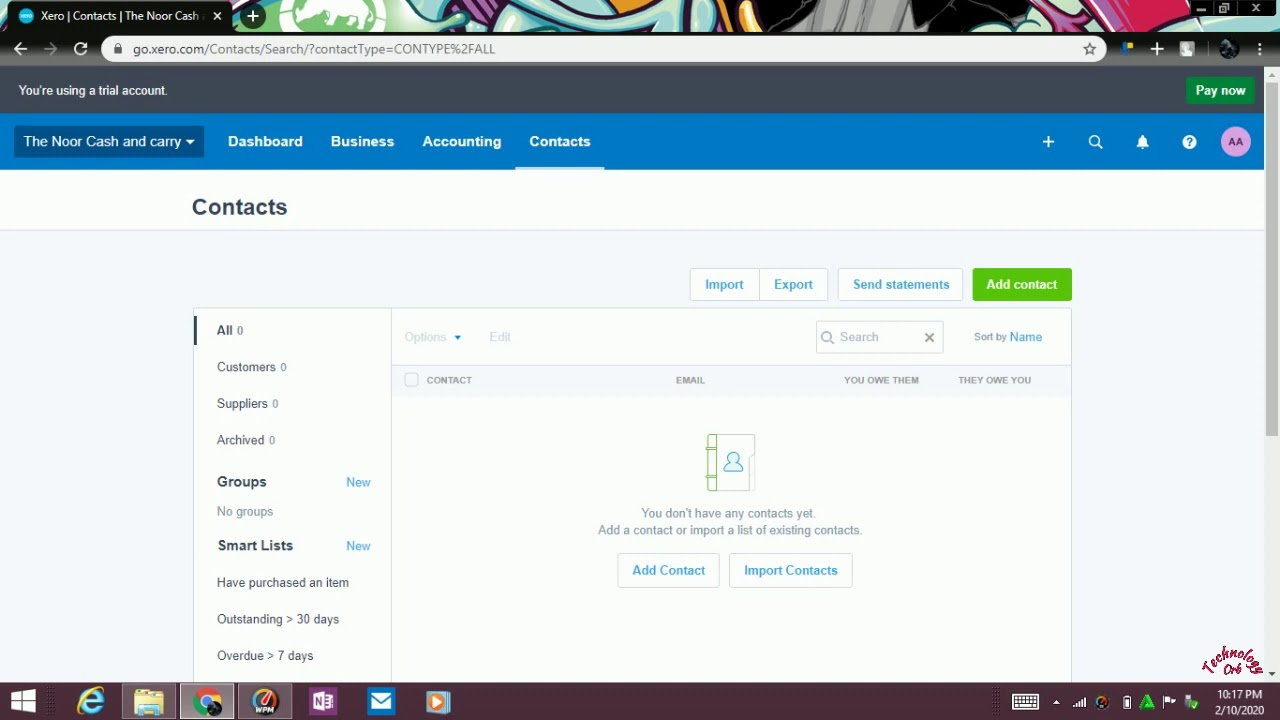 How to add Contacts in xero accounting software // xero software free ...