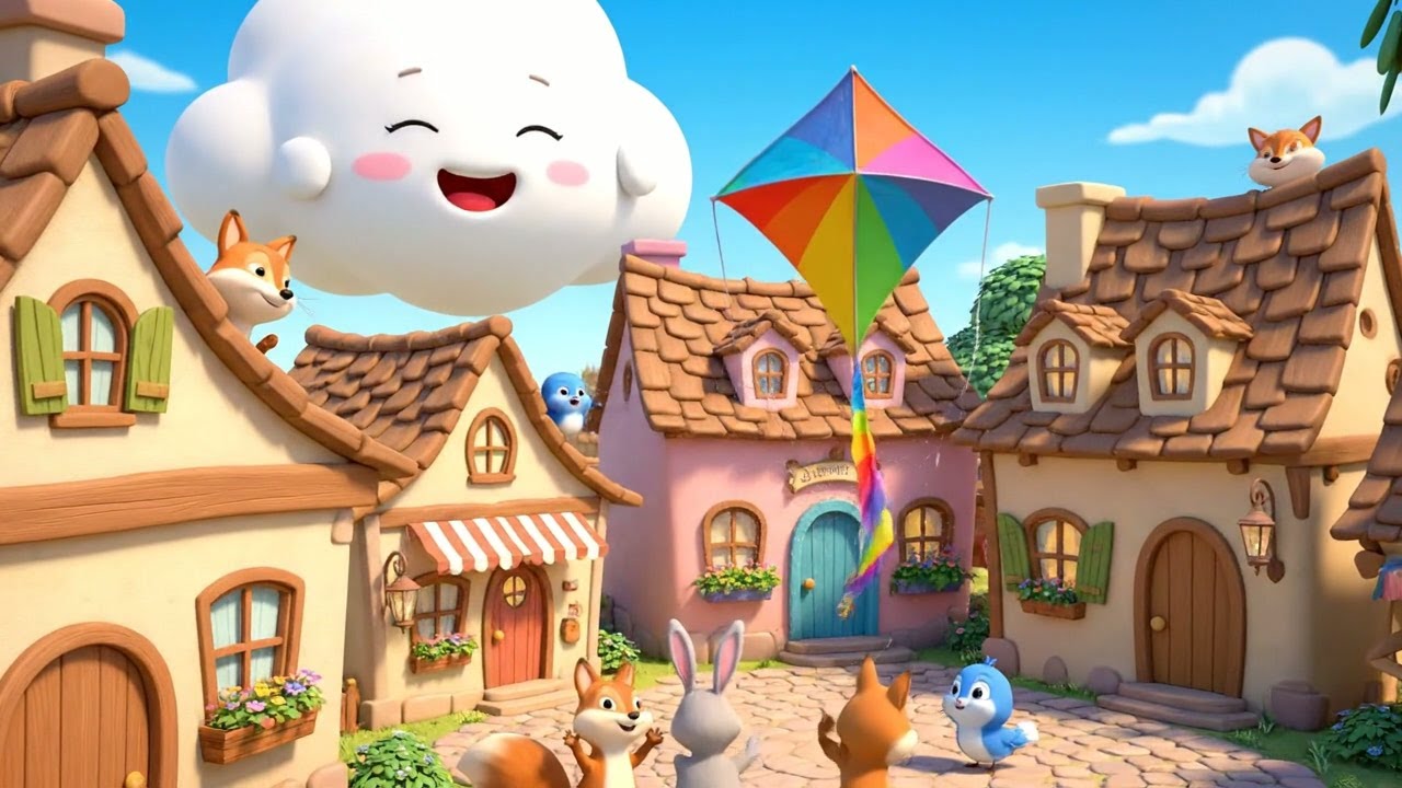 Shy Cloud’s Paper Kite Adventure | Nursery Rhymes for Kids & Baby Songs