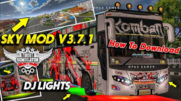 Bussid V3.7.1 Jetbus Extra Lights & Ets 2 SKY Mods | How To Add / Download | Bus Simulator Indonesia
