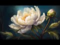 Frame TV Art Vintage Peonies