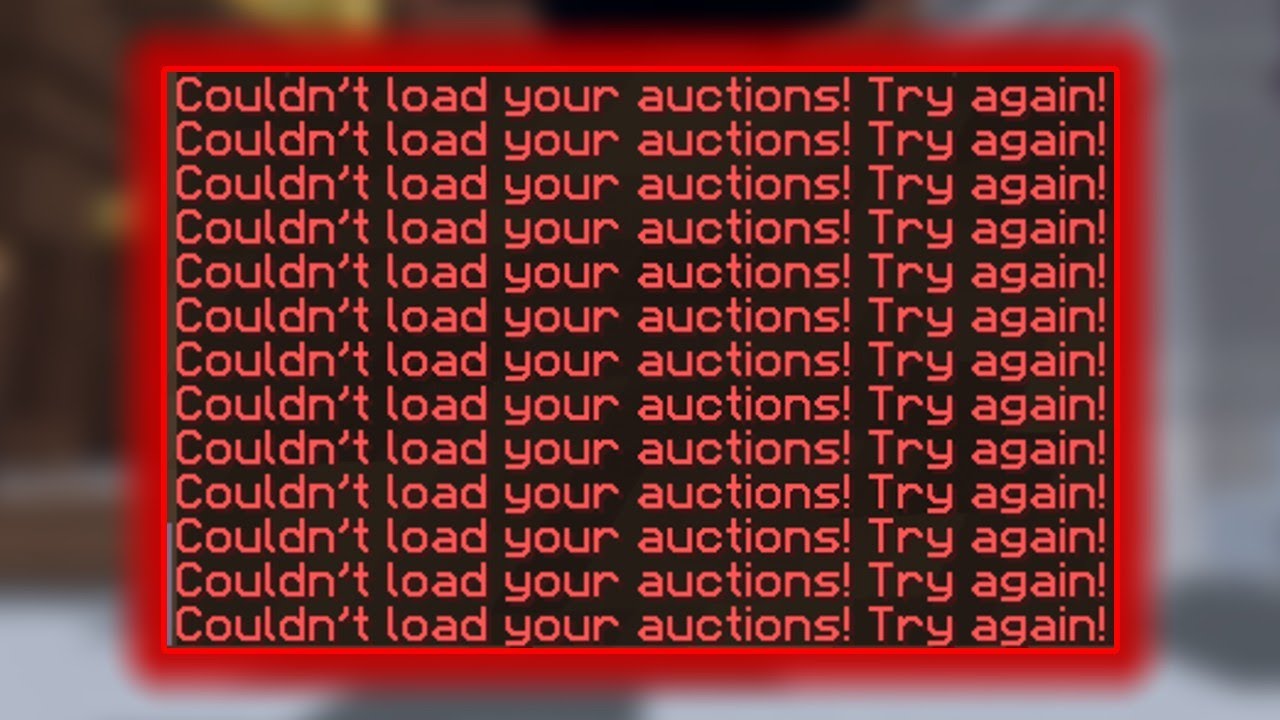When The Auction House Gets Disabled (Hypixel Skyblock)