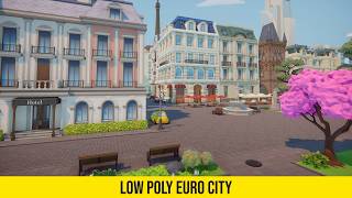 Famous Low Poly Euro City level for Unity Profile