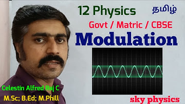 Modulation|electronics|communication|Unit 10|12 Physics|Tamil|sky physics