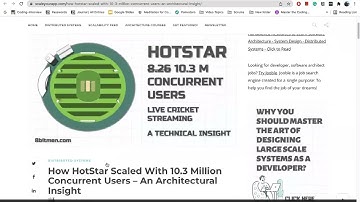 How Hotstar a video streaming service scaled with over 10 million concurrent users.