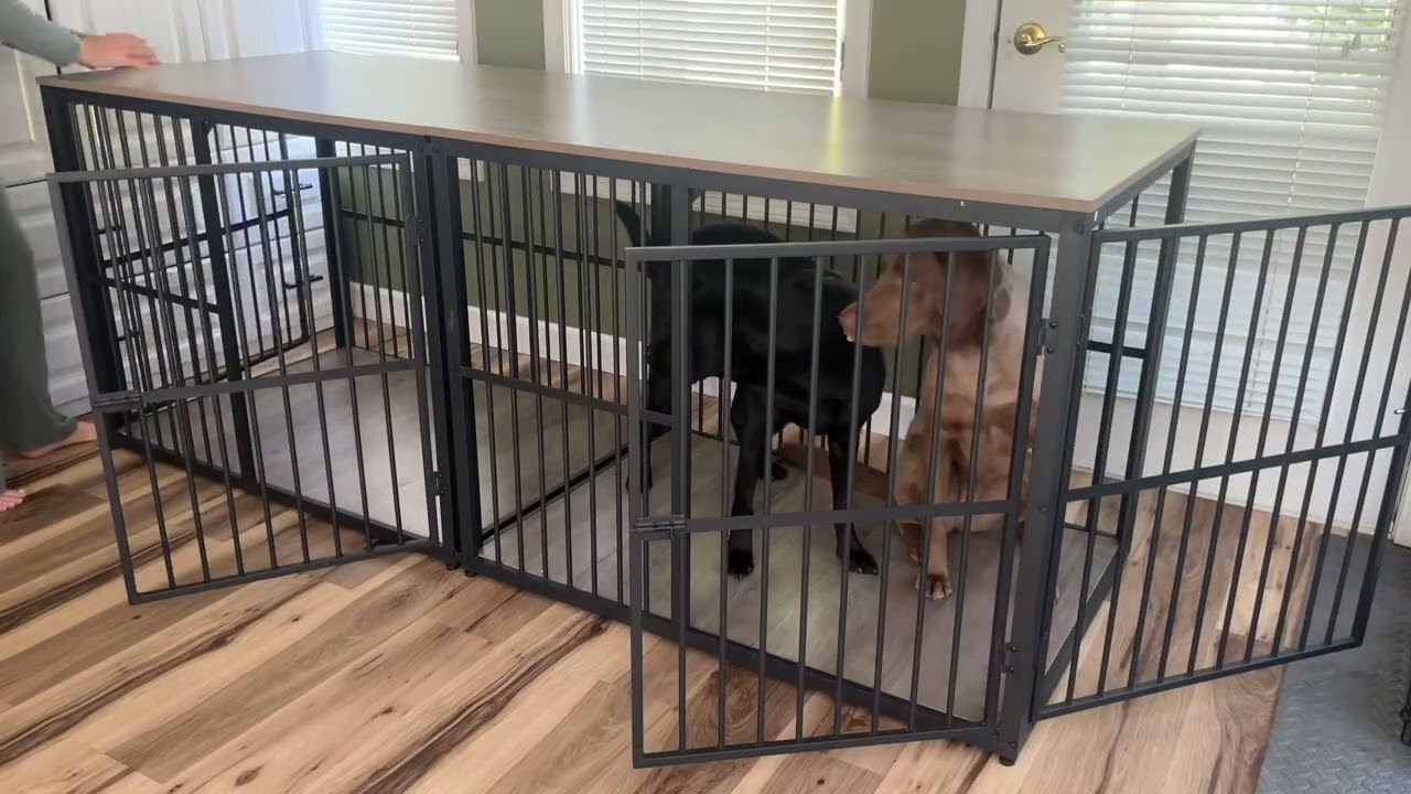 Честный обзор мебели для собачьей клетки Lyromix, подставка под телевизор для больших пород собак...