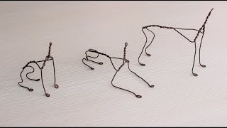 This is how I made a skeleton from wire for needle felted dog sculpture