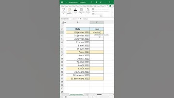 LA fonction pour récupérer le jour de la semaine 👇 | Astuce Excel #shorts