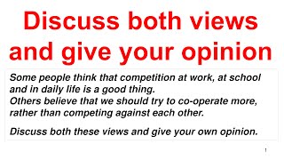 IELTS Academic 19 Test 1 Writing Task 2 | Discuss both views | Cooperate more than competing