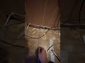 I love trying to fish wires through walls in old houses with plaster credit to #nickhibbits #hvac