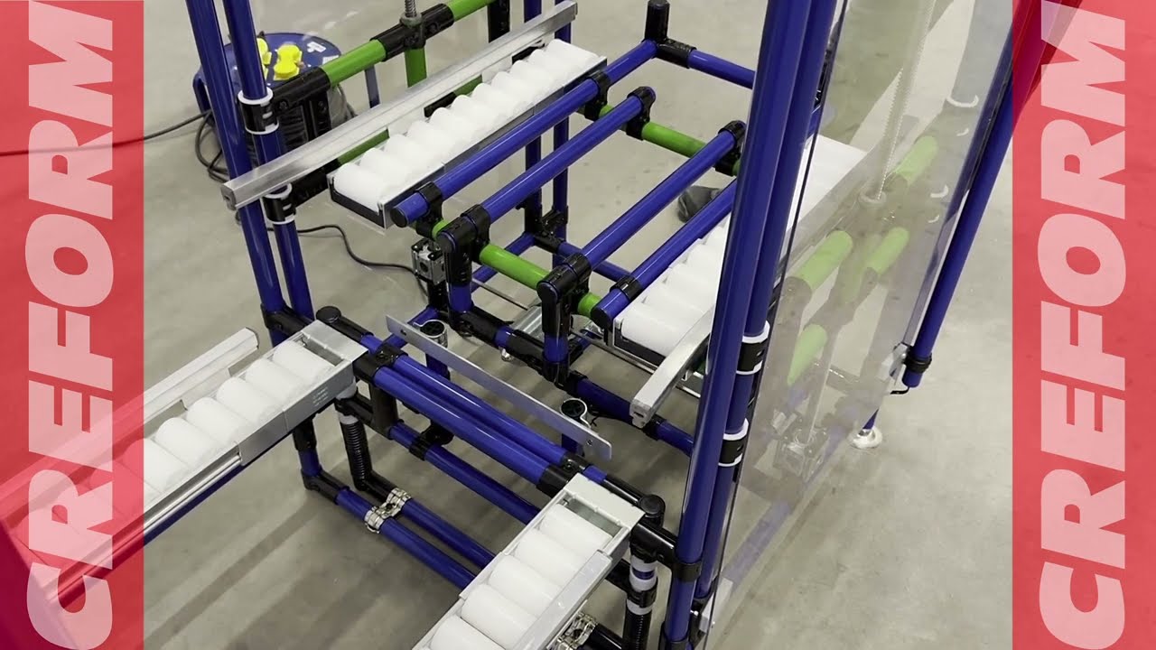 Long Return Flow Rack with Single Container Isolation Karakuri and Electric Lifter