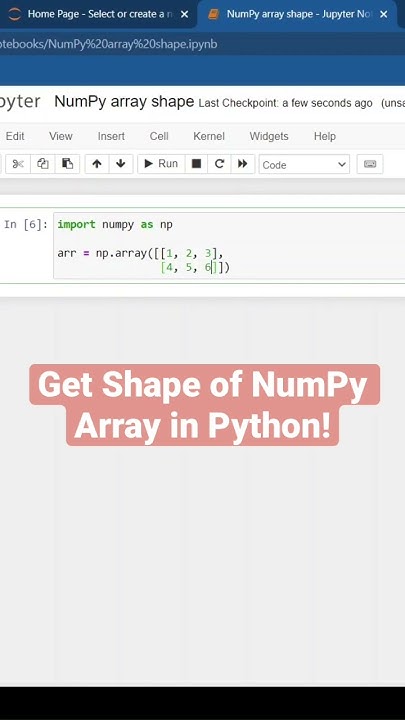 Get Shape of NumPy Array in Python! #shorts #python #programming # ...