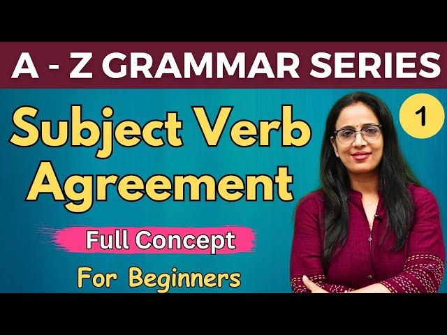 Subject - Verb - Agreement  | English Grammar || SSC CGL 2023 || English With Rani Ma'am class=