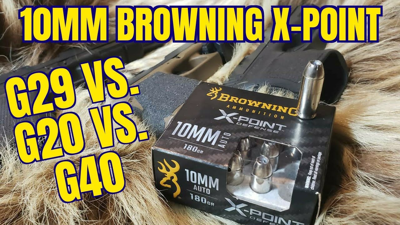 Glock 29 vs. Glock 20 vs. Glock 40 10mm Browning  X-Point Comparison