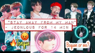 🤦🏻JEONLOUS for 13 min straight~Taekook Jealousy crack rare moments😂-Jungkook version