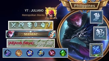 TOP GLOBAL JULIAN BRUTAL DAMAGE ( MUST TRY THIS ) MOBILE LEGENDS BANG BANG