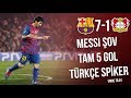 Barcelona 7-1 Bayer Leverkusen | Messi 5 Gol | Türkçe Özet (Mart 2012) • HD