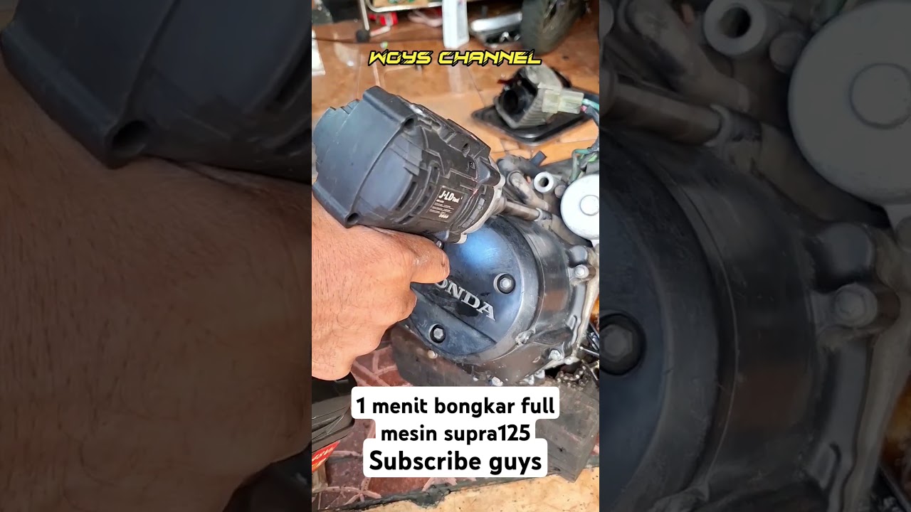 satu menit bongkar full mesin supra 125