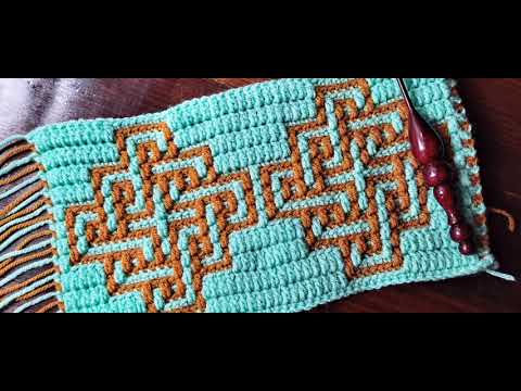 Mosaic Crochet Knots - Work Flat or In The Round - MULTIPLE 24+ 4 (Pattern 22 option 4 in charts)