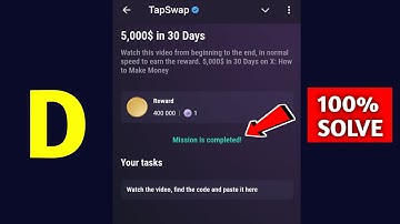 5,000$ in 30 Days | Tapswap Code | 5,000$ in 30 Days on X: How to Make Money