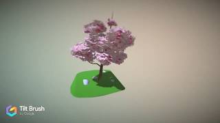A Blossoming Tree In Tilt Brush