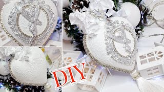 Christmas Ornaments DIY / VICTORIAN BLING AND GLAM DIY LUXURY ORNAMENT 🎄💜