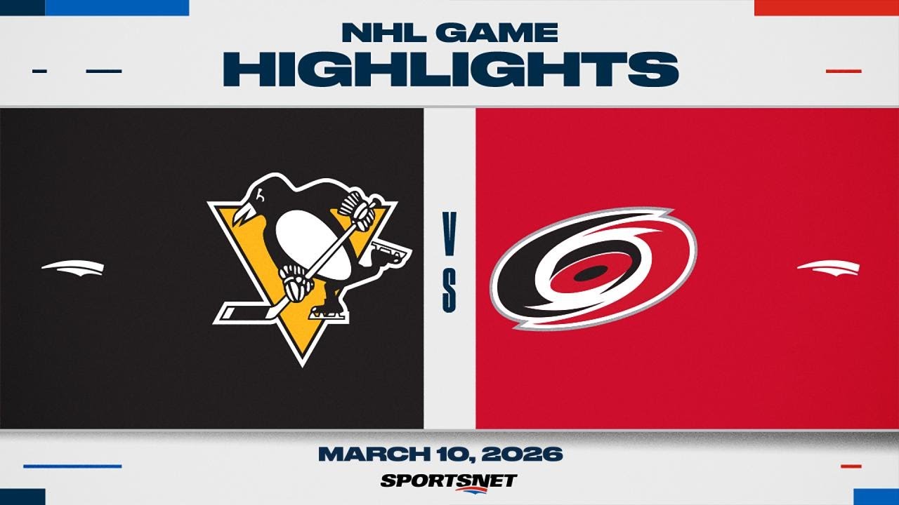 NHL Highlights | Penguins vs. Hurricanes - March 10, 2026
