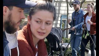 Melissa Benoist is seen for the FIRST TIME in public with son Huxley