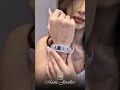 Diamond & Blue Gemstone Bangle