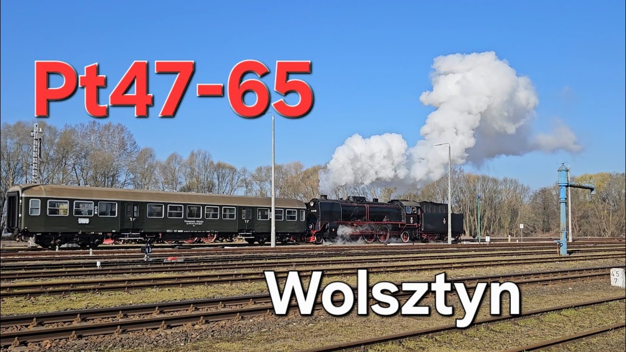 Parowóz Pt47-65 manewruje na stacji Wolsztyn, 28.03.2025. [4K]