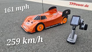 Arrma Limitless GT 259 km/h 161 mph 8S Speedrun