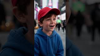 A Little Boy's Hug Changed Everything 🥹❤️ lonely dog meets a kind little boy in New York