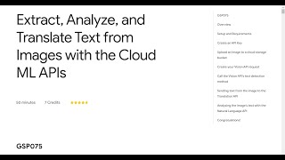 Extract, Analyze, and Translate Text from Images with the Cloud ML APIs qwik labs |  track4 | quest3