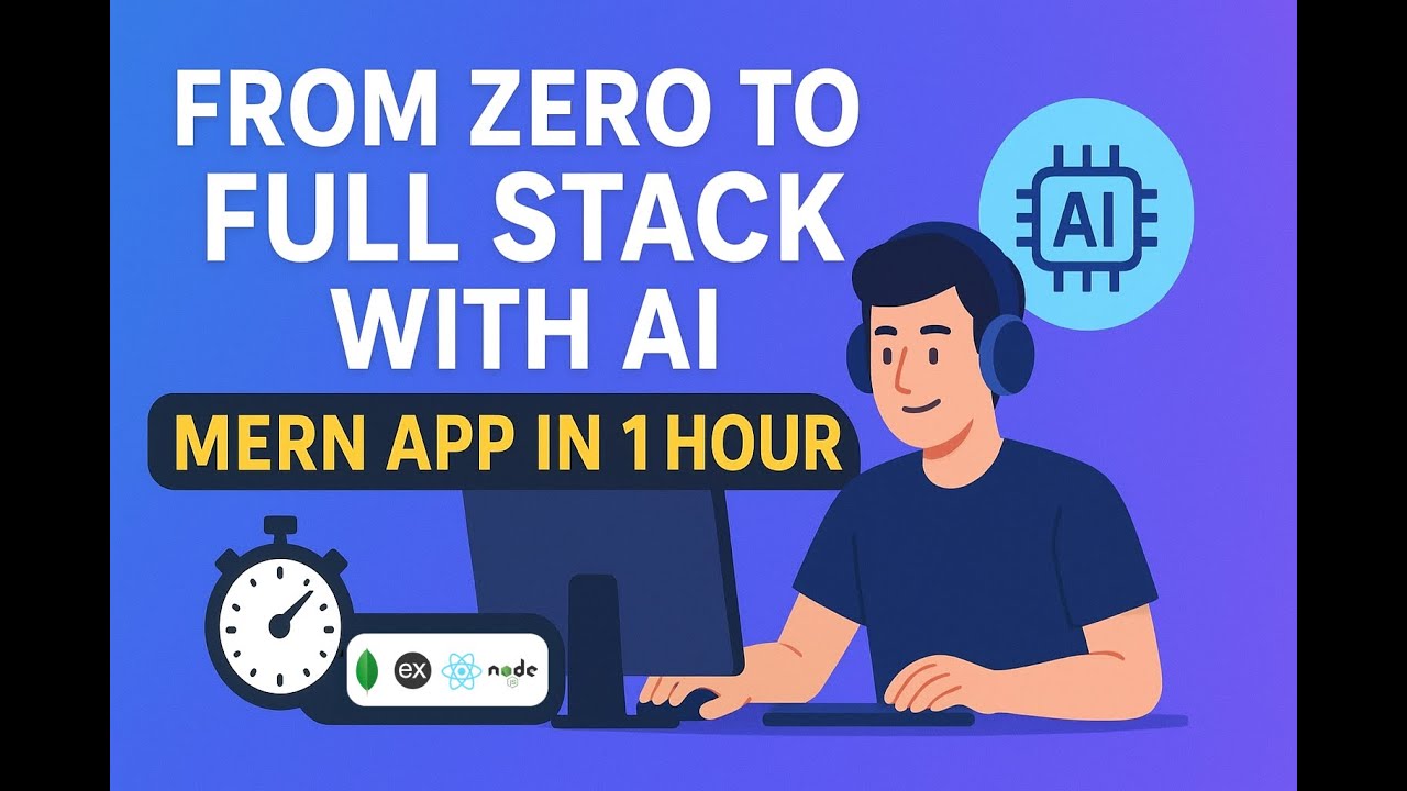 From Zero to Full Stack with AI — MERN App in 1 Hour 🚀 - YouTube