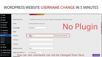 WordPress Username Change from database in 5 minutes. No Plugin
