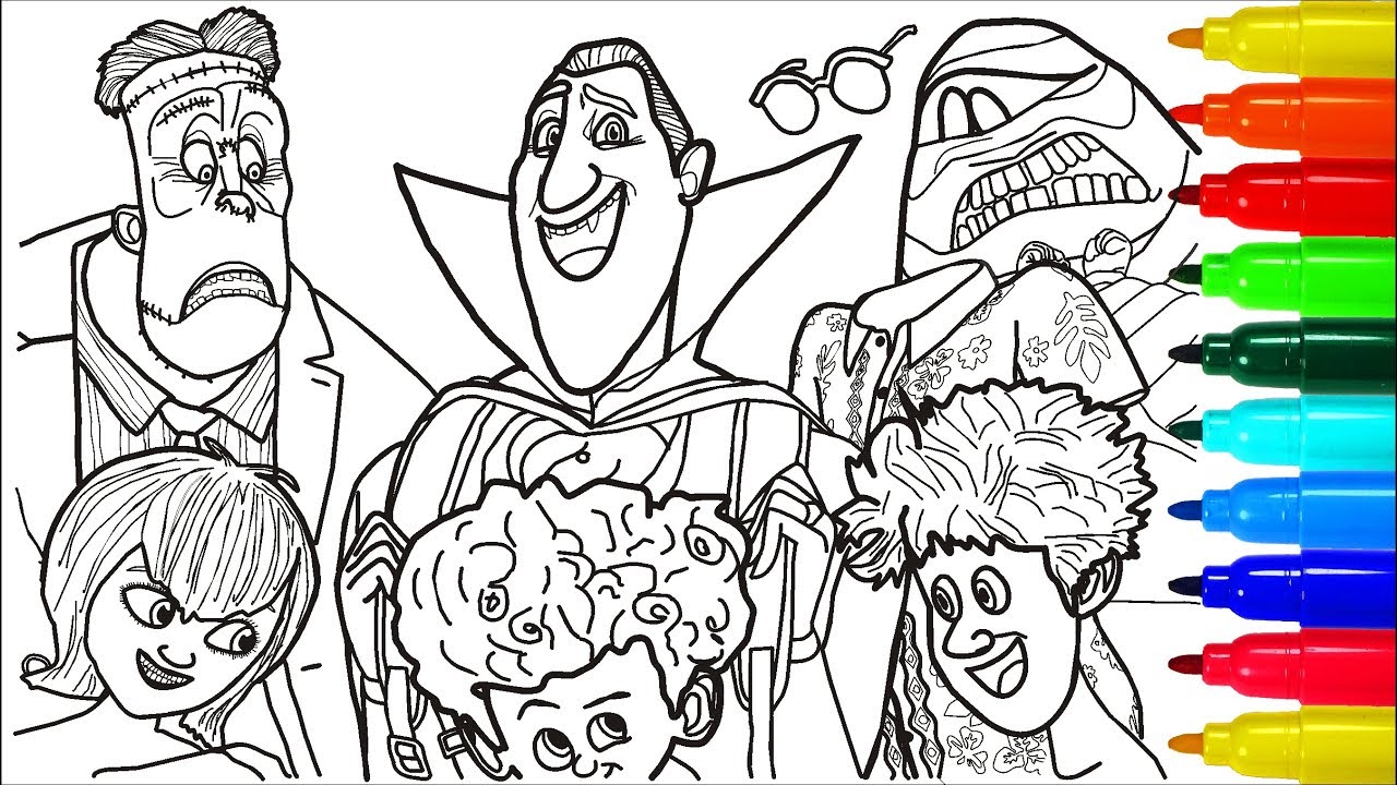 hotel transylvania characters coloring pages