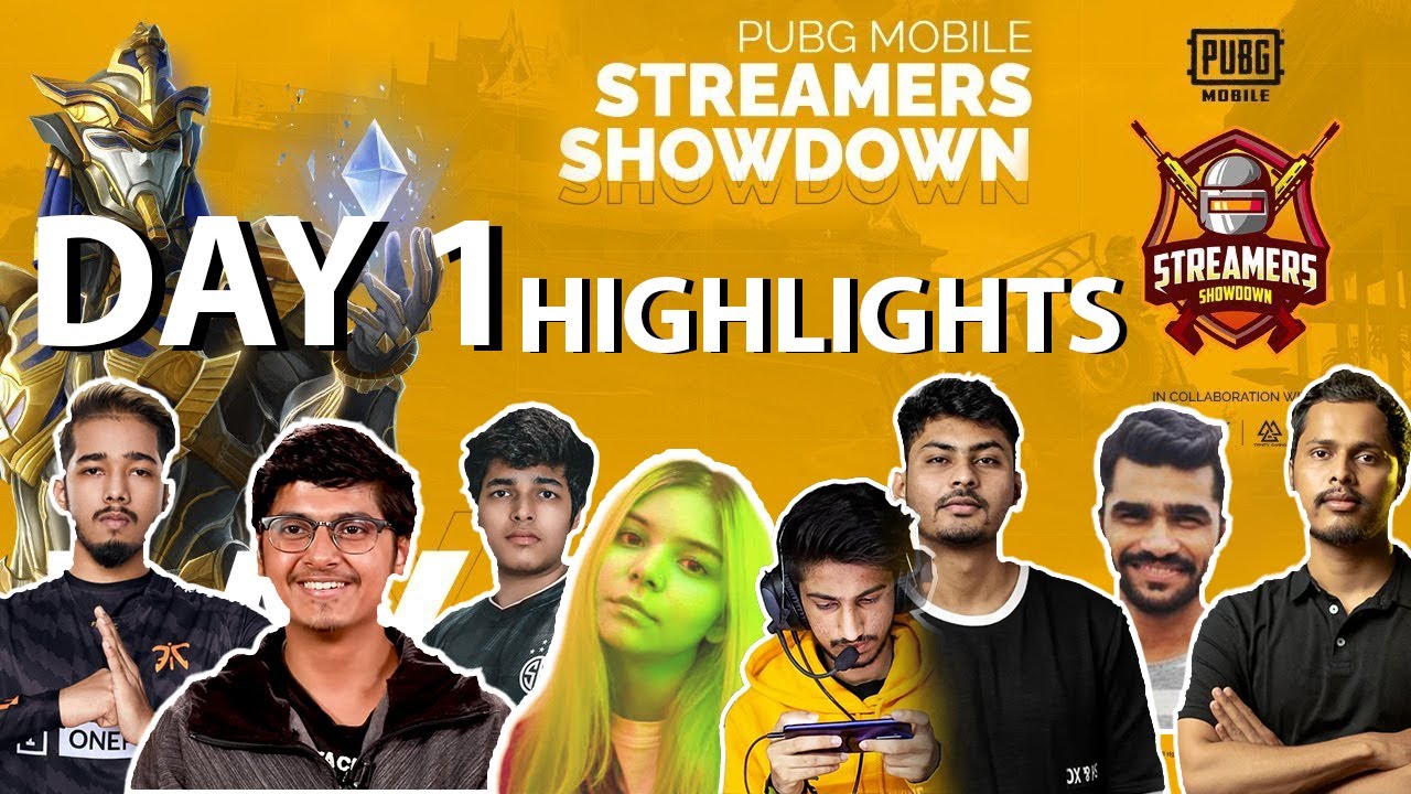 DYNAMO VS MORTAL PUBG MOBILE Streamers Showdown- Day 1 HIGHLIGHTS || DYNAMO, MORTAL, SCOUT, SHREEMAN