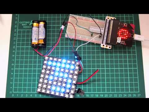 micro:bitで豊四季Tiny BASIC  Neopixelで文字の表示