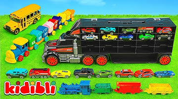 Learn to Count : Counting Train for Kids 🚂 Learn Numbers 0-9 with Animals | Kidibli