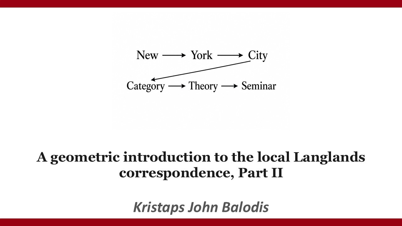 A geometric introduction to the local Langlands correspondence, Part II.