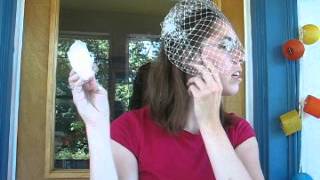 How to wear a bird cage veil How to wear a bird cage veil