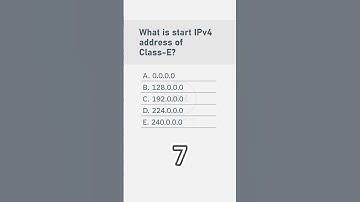 MCQ-33 | Understanding Classful IP Addressing: Start IPv4 Address of Class-E