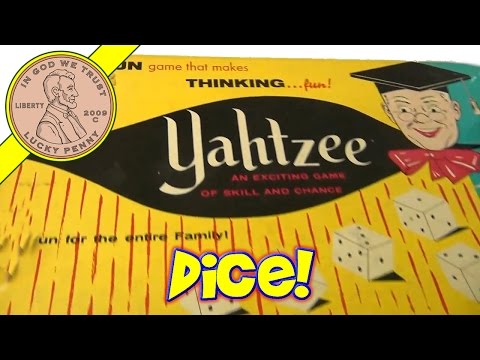 How To Play The Vintage 1956 Game Yahtzee Family Dice Game - Skill & Chance, by Lowe Games