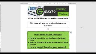 How to Schedule a Team/Sub-Team for a service