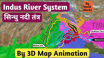 Indus River System. Indian Geography Through Animation Map. By Vanik #gk