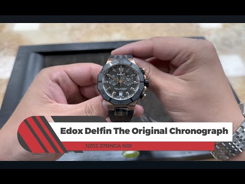Edox Delfin The Original Chronograph 010113 37RNCA NIR - YouTube