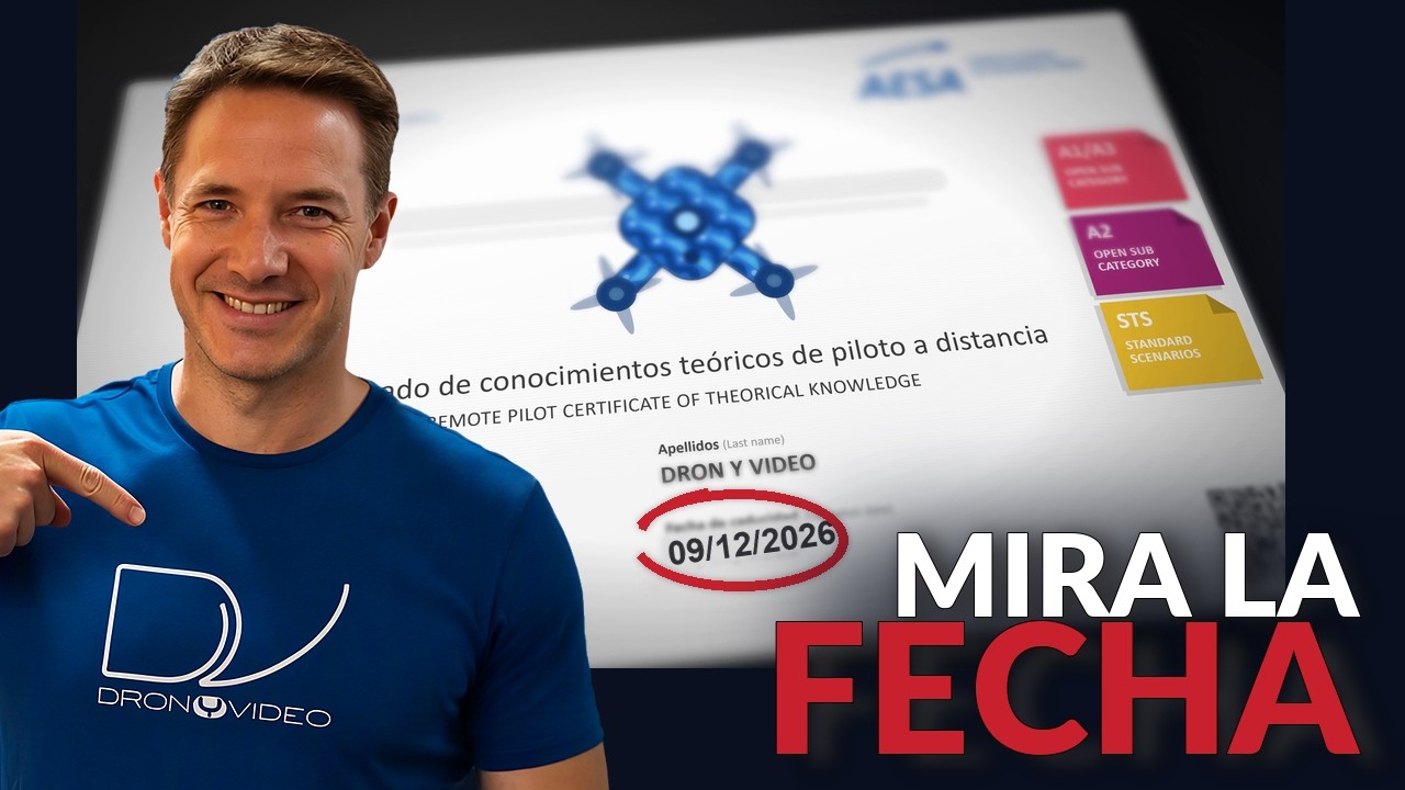 🔴¿Te CADUCA el certificado de DRON? ✅ Cómo REVALIDAR + mi CURSO para los exámenes de AESA 🚁