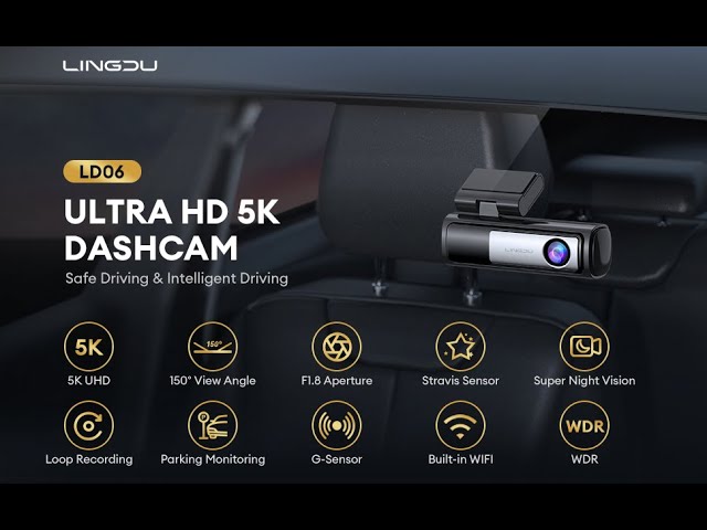 Top LINGDU LD06 Dash Cam 5K+2K Rear Cam Car DVR 5.8Gh WiFi GPS