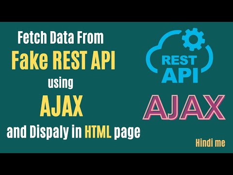 Fetch Data From Fake API using AJAX and Dispaly in HTML page #api #jquerytutorial #ajax #restapi